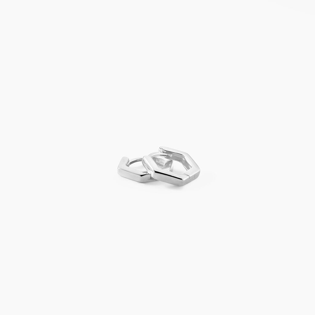 Cr&eacute;oles Mini Argent Blanc - Cr&eacute;oles fantaisie Femme | Histoire d&rsquo;Or
