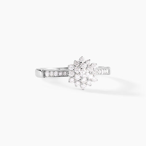 Bague Chouchou Platine Blanc Diamant - Bagues de fian&ccedil;ailles vintage Femme | Histoire d&rsquo;Or
