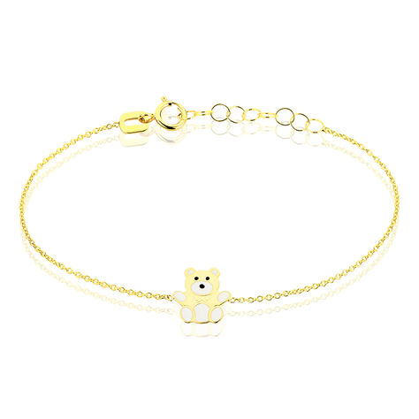 Bracelet Mae Ourson Or Jaune - Anniversaire Enfant | Histoire d&rsquo;Or