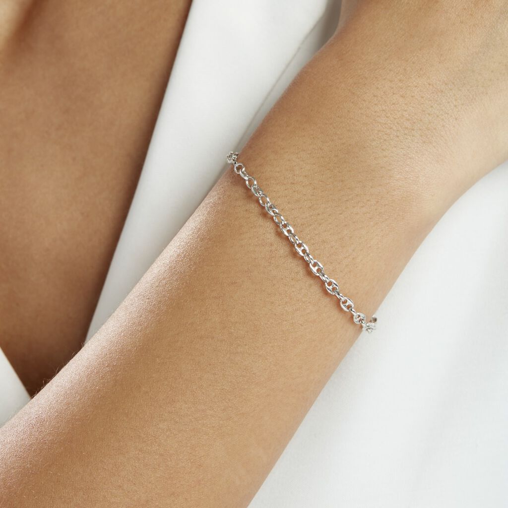 Bracelet Carrus Argent Blanc - Bracelets fantaisie Femme | Histoire d&rsquo;Or