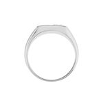 Chevaliere Argent Blanc Gringoire Carree - Chevali&egrave;res Homme | Histoire d&rsquo;Or