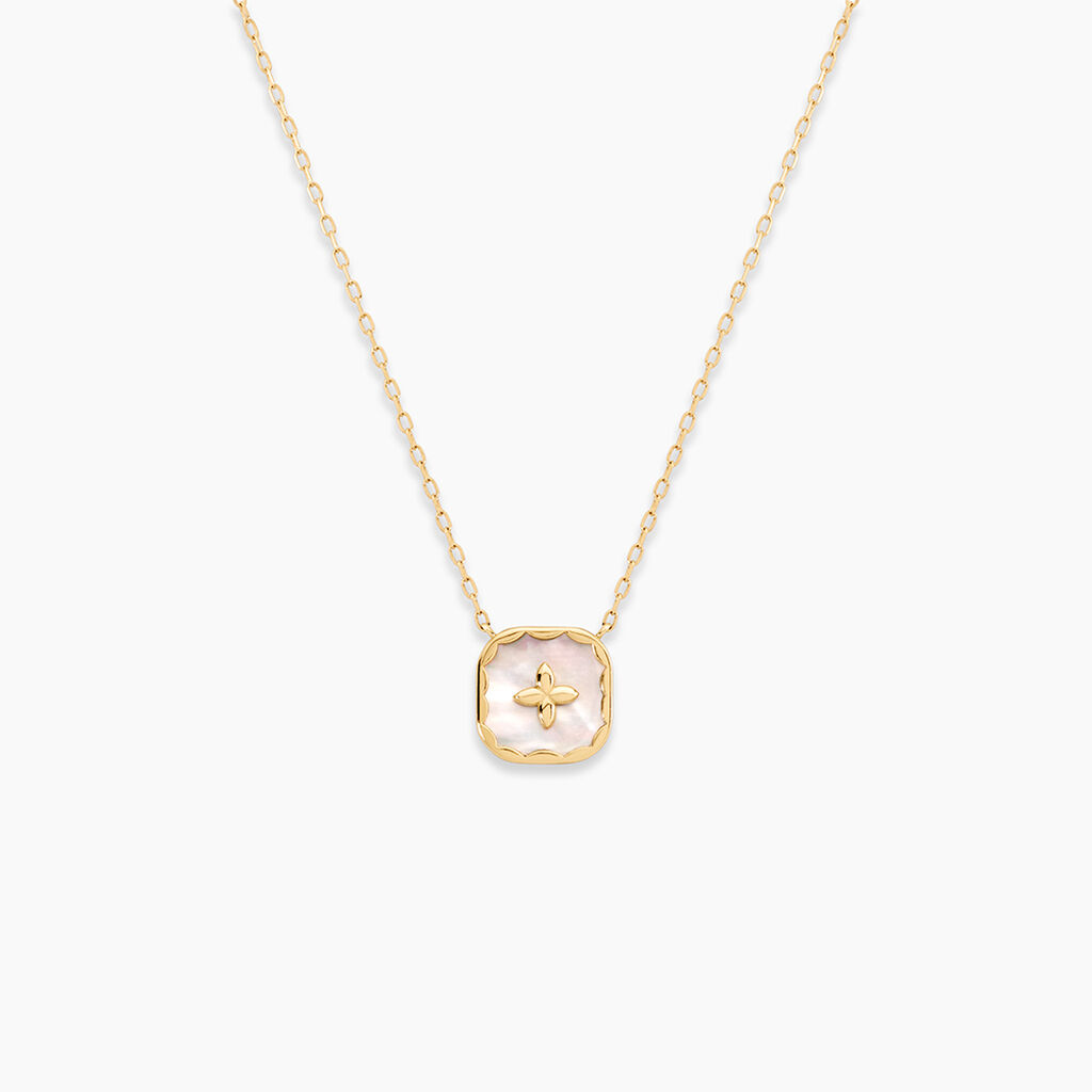 Collier Lucky Gems Or Jaune Nacre Oxyde De Zirconium - Bijoux avec pierres Femme | Histoire d&rsquo;Or