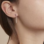 Boucles D'oreilles Puces Alayna Or Blanc Diamant - Boucles d'oreilles pierres pr&eacute;cieuses Femme | Histoire d&rsquo;Or