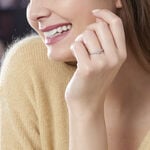 Bague Solitaire Francoise-marie Or Blanc Oxyde De Zirconium - Bagues de fian&ccedil;ailles ronde Femme | Histoire d&rsquo;Or