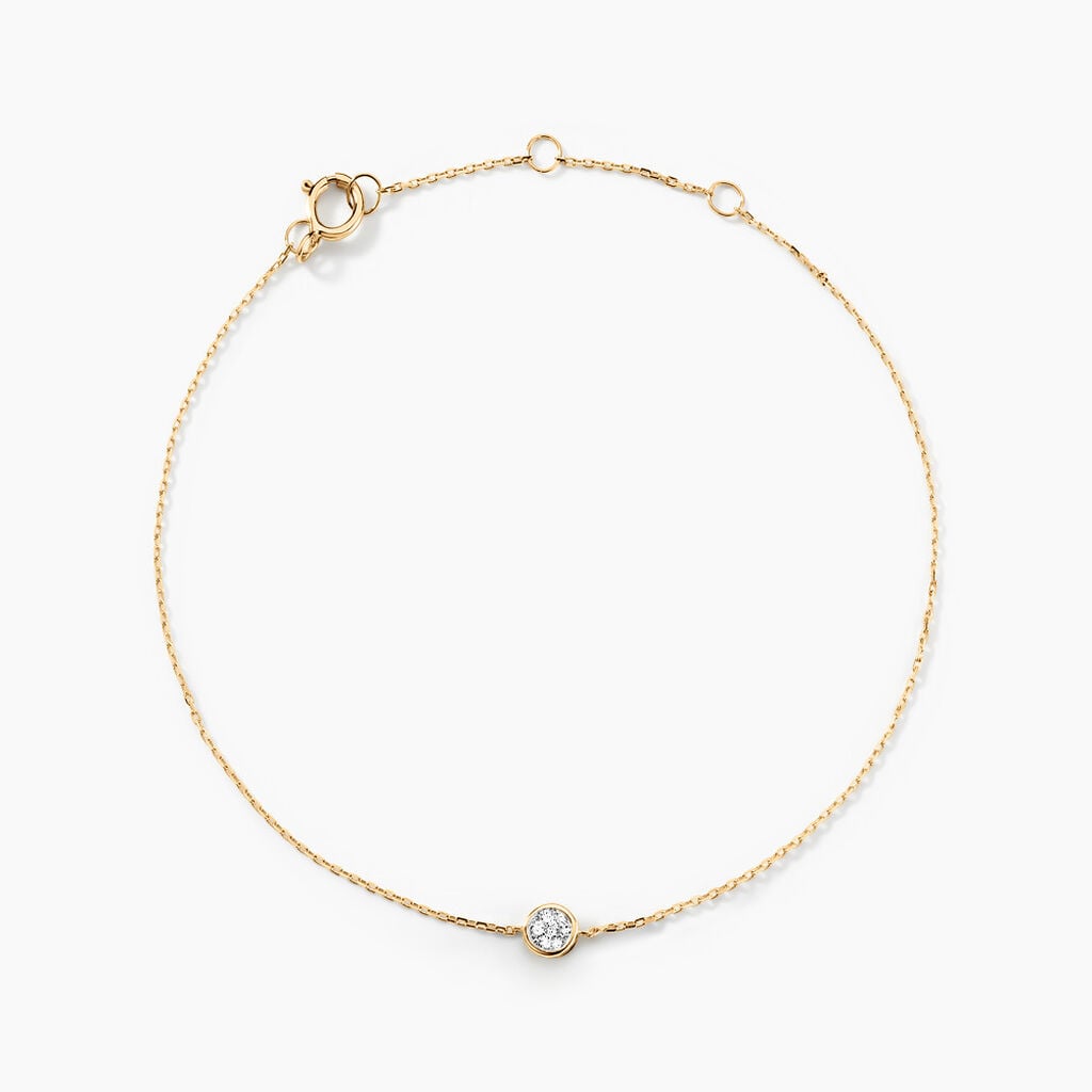 Bracelet Or Jaune Sofia Diamants - Bracelets Medailles Femme | Histoire d&rsquo;Or
