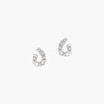 Boucles D'Oreilles Puces Facettes Argent Blanc Oxyde De Zirconium - Boucles d'oreilles empierr&eacute;es Femme | Histoire d&rsquo;Or