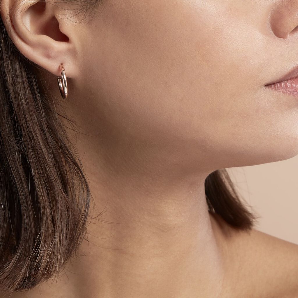 Cr&eacute;oles Argent Rose Olympia - Cr&eacute;oles fantaisie Femme | Histoire d&rsquo;Or