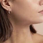 Cr&eacute;oles Argent Rose Olympia - Cr&eacute;oles fantaisie Femme | Histoire d&rsquo;Or