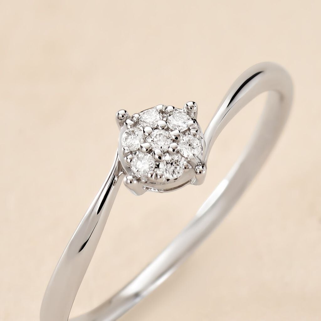 Bague Lysia Or Blanc Diamant - Bagues pierres pr&eacute;cieuses Femme | Histoire d&rsquo;Or