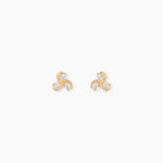 Boucles D'Oreilles Puces Marinette Plaqu&eacute; Or Jaune Oxyde De Zirconium - Boucles d'oreilles empierr&eacute;es Femme | Histoire d&rsquo;Or