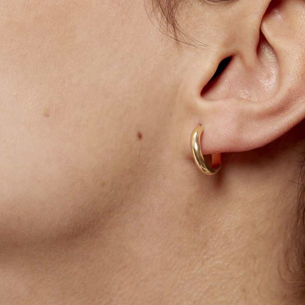 Cr&eacute;oles Shalana Or Jaune - Boucles d'oreilles mini Femme | Histoire d&rsquo;Or