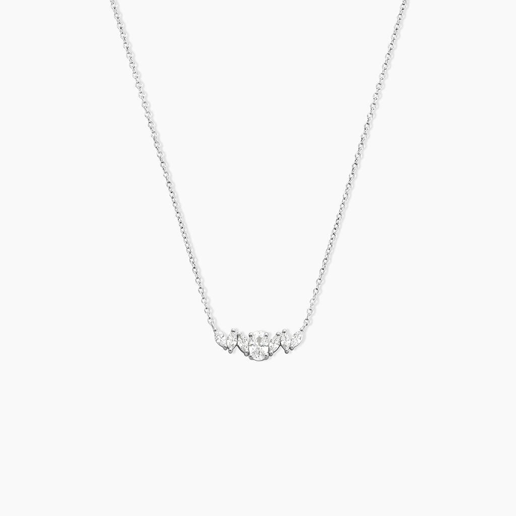 Collier Argent Blanc Eclat D'Aurore Oxyde De Zirconium - Colliers fantaisie Femme | Histoire d&rsquo;Or