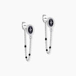 Boucles D'oreilles Pendantes Polka Argent Blanc - Boucles d'oreilles pendantes Femme | Histoire d&rsquo;Or