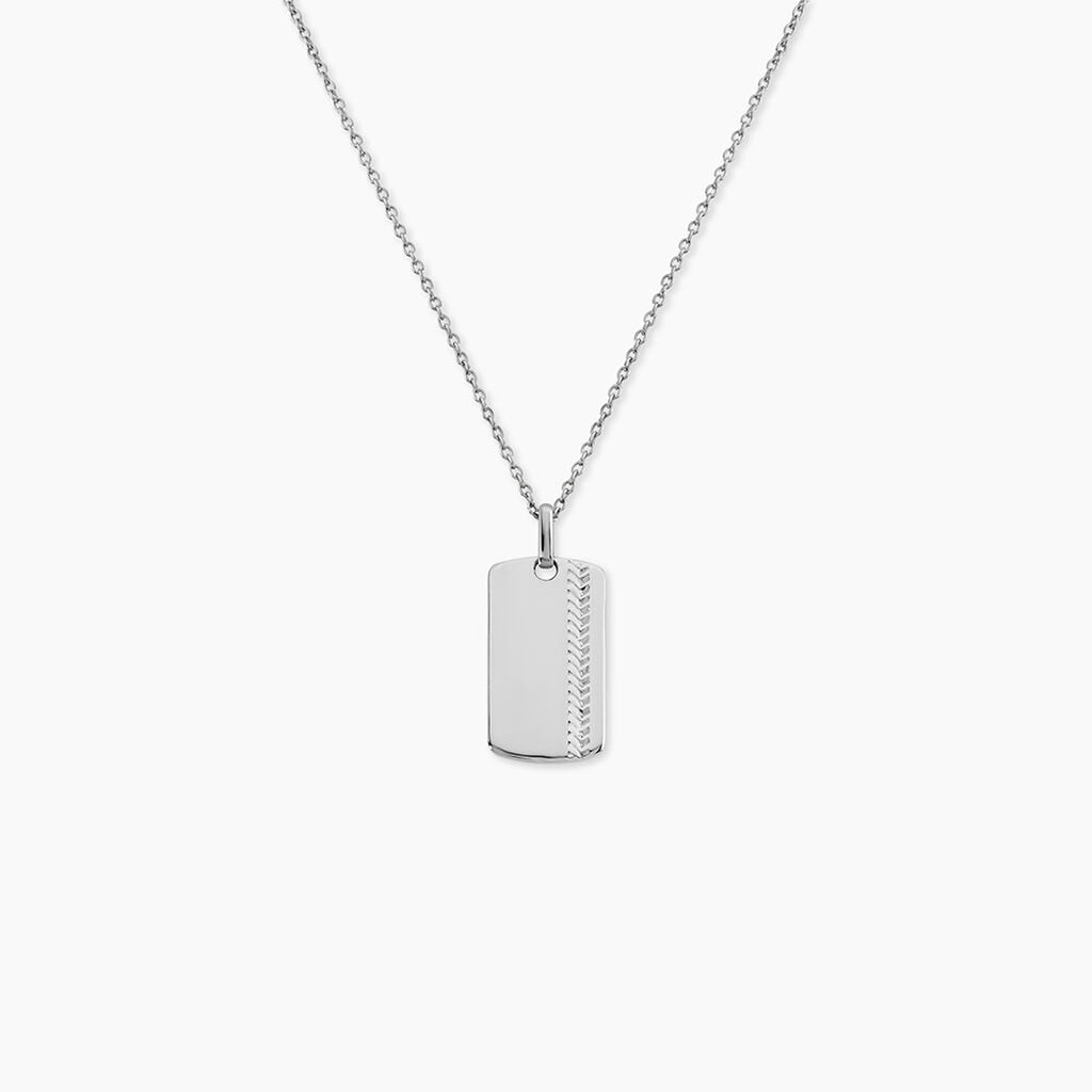 Collier Echo Argent Blanc - Colliers fantaisie Homme | Histoire d&rsquo;Or