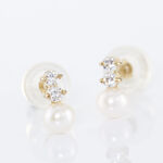 Boucles D'oreilles Pendantes Taima Or Jaune Perle De Culture - Boucles d'oreilles mariage Femme | Histoire d&rsquo;Or