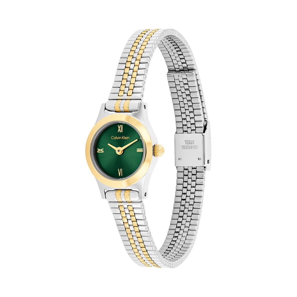 Montre Calvin Klein Ck Contemporary Vert - Montres &eacute;tanches Femme | Histoire d&rsquo;Or