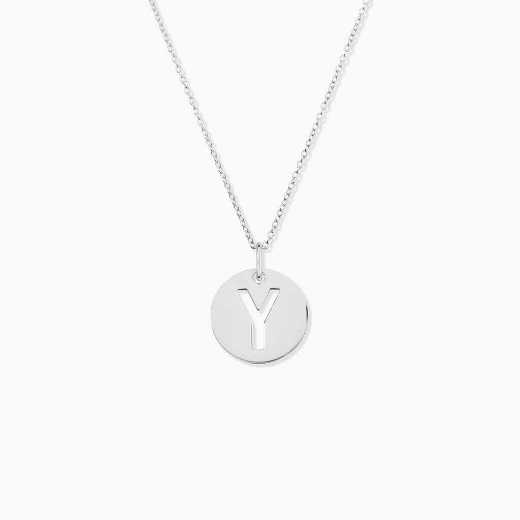 Pendentif Elio Y Argent Blanc - Cadeaux de naissance Famille | Histoire d&rsquo;Or