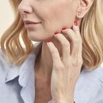 Boucles D'oreilles Puces Fidelia Boule Sablee Or Rose - Clous d'oreilles Femme | Histoire d&rsquo;Or