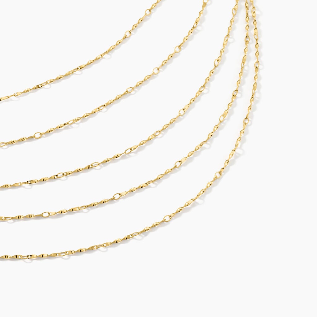 Collier Golden Liana Acier Jaune - Colliers fantaisie Femme | Histoire d&rsquo;Or