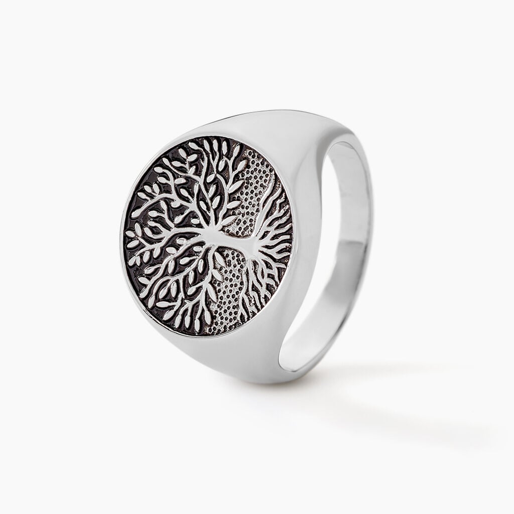 Bague Maximiliano Argent Blanc - Anniversaire Homme | Histoire d&rsquo;Or