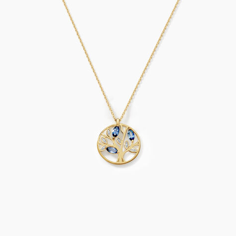 Collier Or Jaune Elsebein Saphirs - Bijoux Pierres Pr&eacute;cieuses Femme | Histoire d&rsquo;Or
