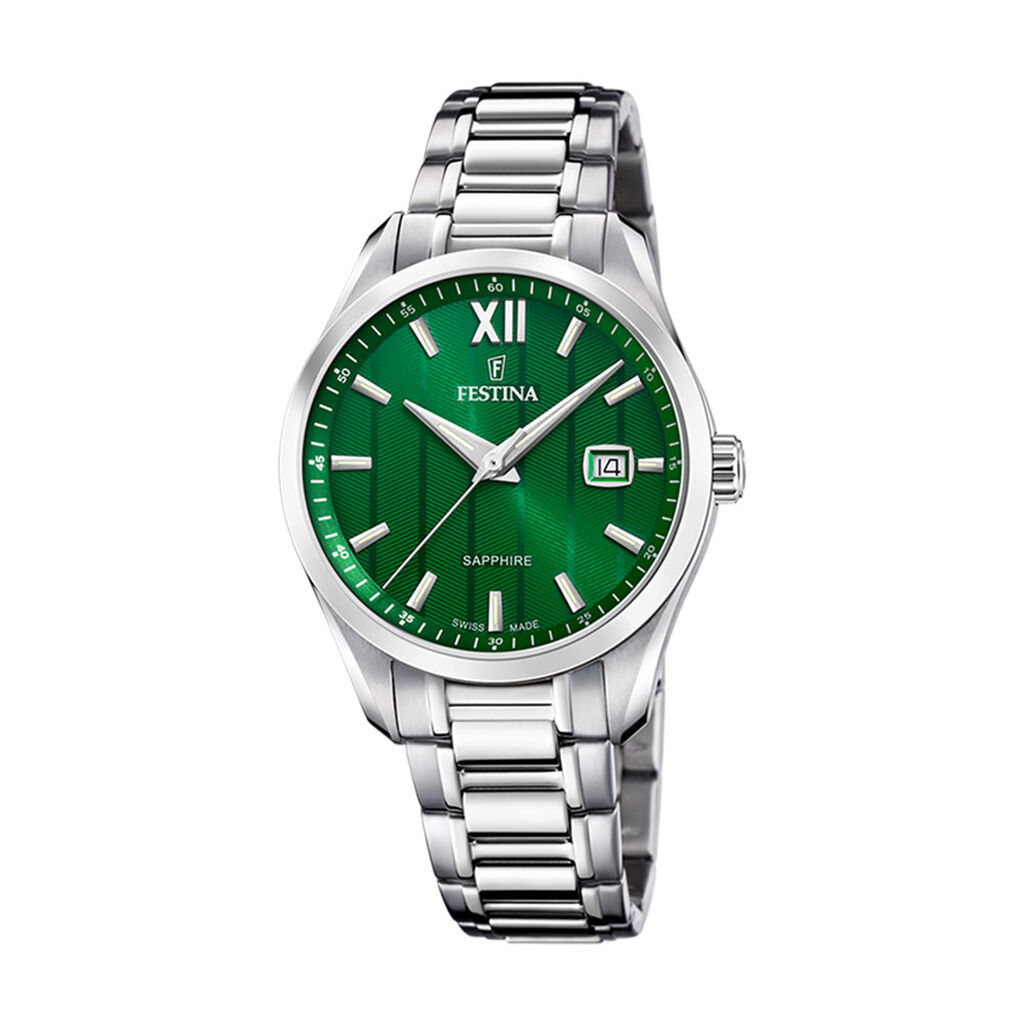 Montre Festina Swiss Made 37,5 Vert - Montres suisses Homme | Histoire d&rsquo;Or