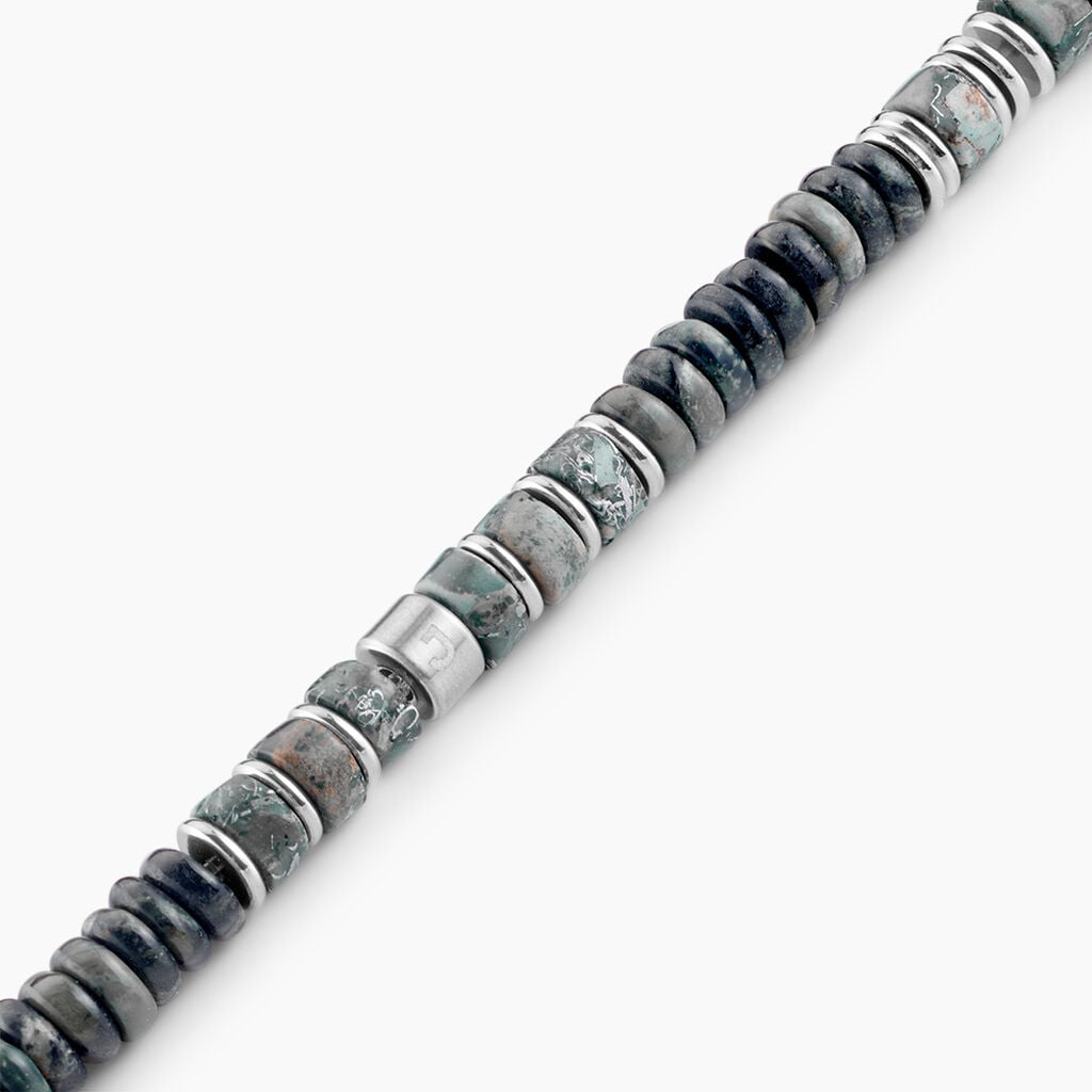 Bracelet Naturel Autres Vert Jaspe Africain - Bracelets Lithoth&eacute;rapie Homme | Histoire d&rsquo;Or