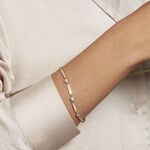 Bracelet Plaqu&eacute; Or Epilobe Oxydes De Zirconium - Bracelets Pierre Femme | Histoire d&rsquo;Or