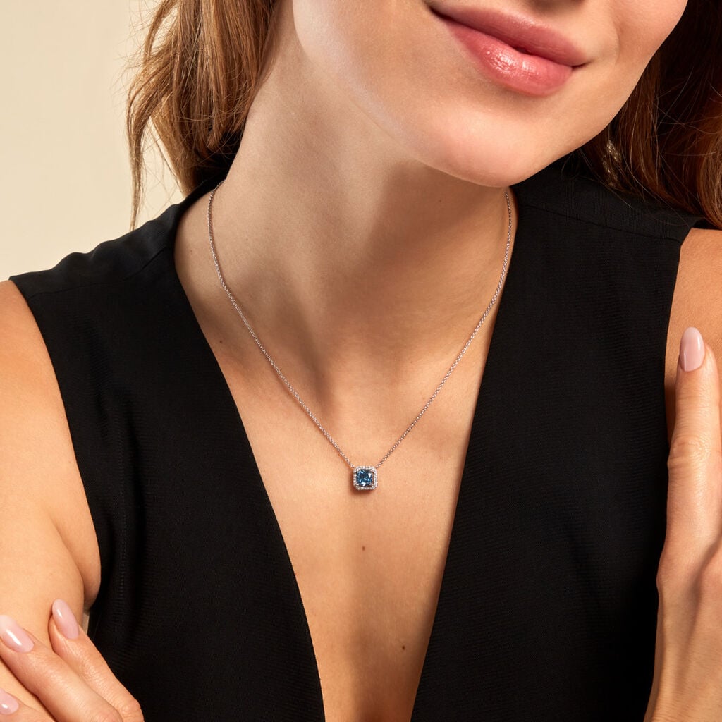 Collier Rio Argent Blanc Oxyde De Zirconium - Colliers fantaisie Femme | Histoire d&rsquo;Or