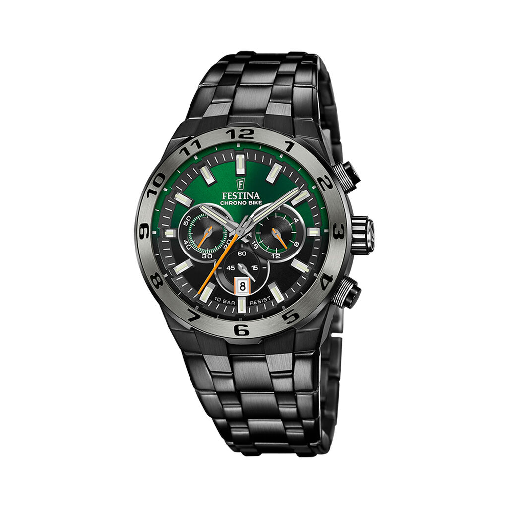 Montre Festina Chrono Bike Vert - Montres chronographes Homme | Histoire d&rsquo;Or