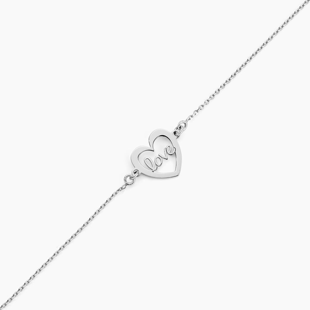 Bracelet Lovia Argent Blanc - Bracelets Message Femme | Histoire d&rsquo;Or
