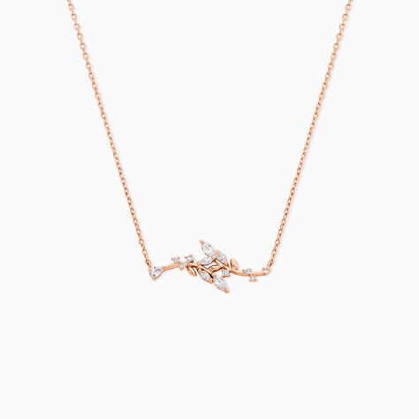 Collier Wendy Argent Rose Oxyde De Zirconium - Colliers fantaisie Femme | Histoire d&rsquo;Or