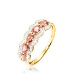 Bague Margaux Or Jaune Morganite Et Diamant - Bagues pierres fines Femme | Histoire d&rsquo;Or