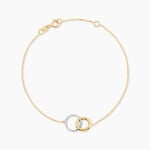 Bracelet Or Bicolore Gontrania - Bracelets Anneaux Entrelaces Femme | Histoire d&rsquo;Or