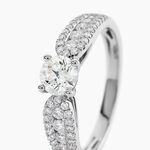 Bague Solitaire Stockholm Or Blanc Diamant - Bagues de fian&ccedil;ailles vintage Femme | Histoire d&rsquo;Or
