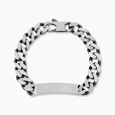 Bracelet Identit&eacute; Casper Argent Gris