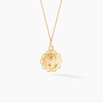 Pendentif Vierge Rond Dentelle Or Jaune - Pendentifs vierge Famille | Histoire d&rsquo;Or