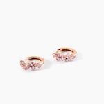 Creoles Rio Argent Rose Oxyde De Zirconium - Cr&eacute;oles fantaisie Femme | Histoire d&rsquo;Or