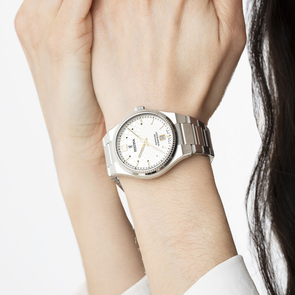 Montre Festina Swiss Made 35 Argent&eacute; - Montres suisses Femme | Histoire d&rsquo;Or