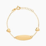 Bracelet Identit&eacute; Gaspardine Maille For&ccedil;at Or Jaune - Gourmettes Enfant | Histoire d&rsquo;Or