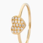 Bague Eclat D'amour Or Jaune Oxyde De Zirconium - Bagues de promesse Femme | Histoire d&rsquo;Or