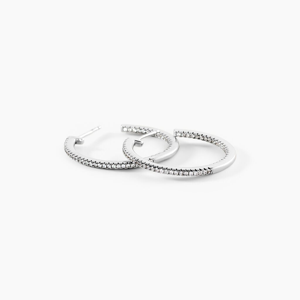 Cr&eacute;oles Argent Django Oxydes De Zirconium - Cr&eacute;oles fantaisie Femme | Histoire d&rsquo;Or