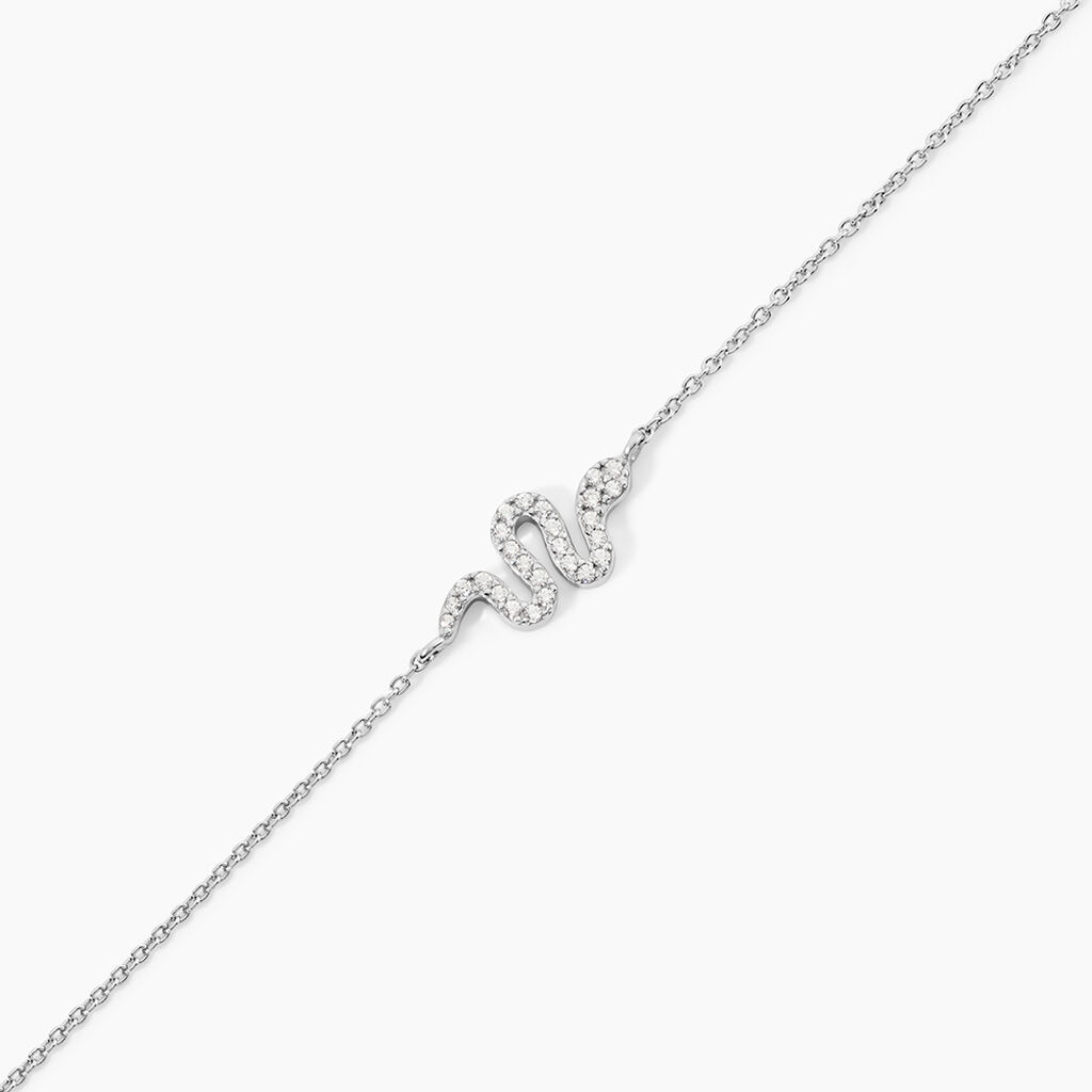 Bracelet Eponine Argent Blanc Oxyde De Zirconium - Bracelets Ethniques Femme | Histoire d&rsquo;Or