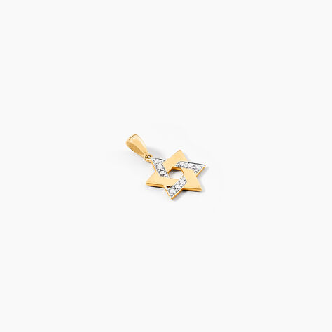 Pendentif Faye Or Jaune Oxyde De Zirconium - Pendentifs empierr&eacute;s Unisex | Histoire d&rsquo;Or
