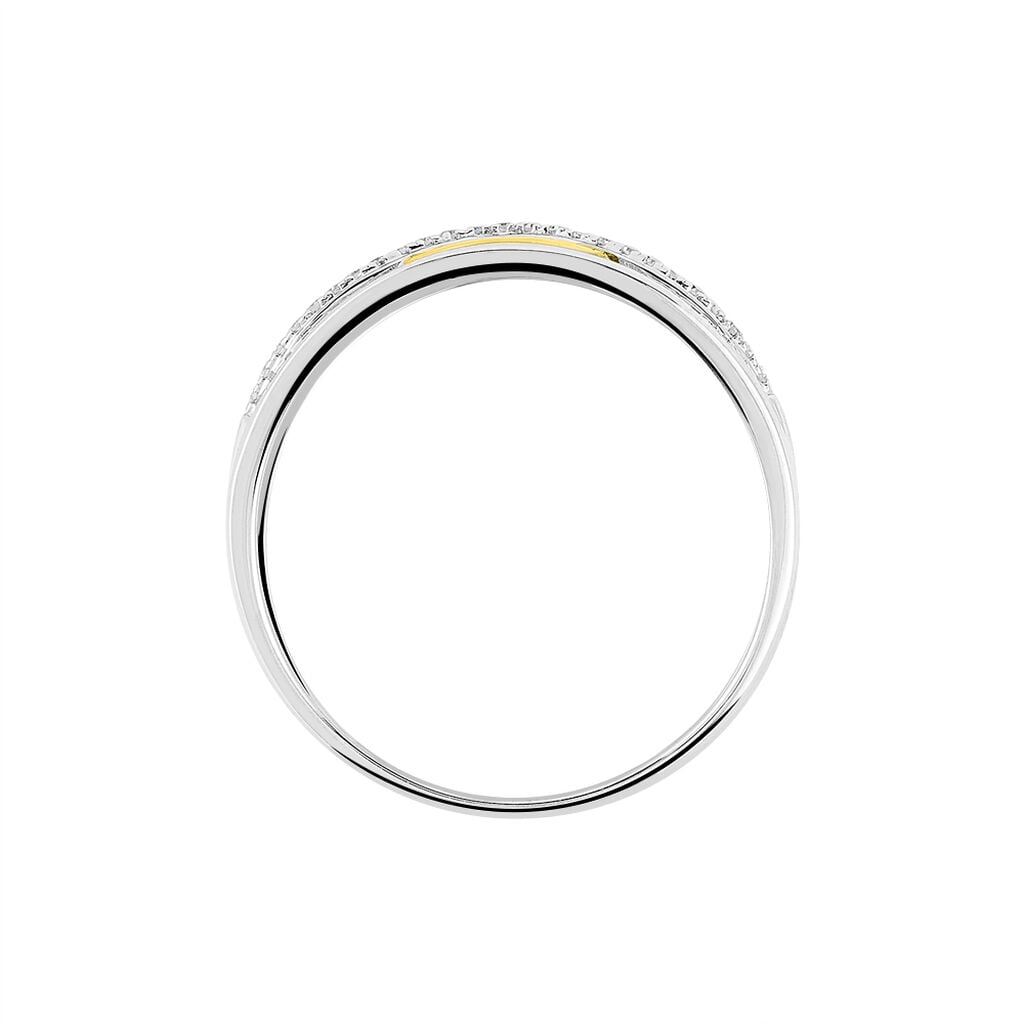 Bague Nathalie Or Bicolore Diamant - Bagues pierres pr&eacute;cieuses Femme | Histoire d&rsquo;Or