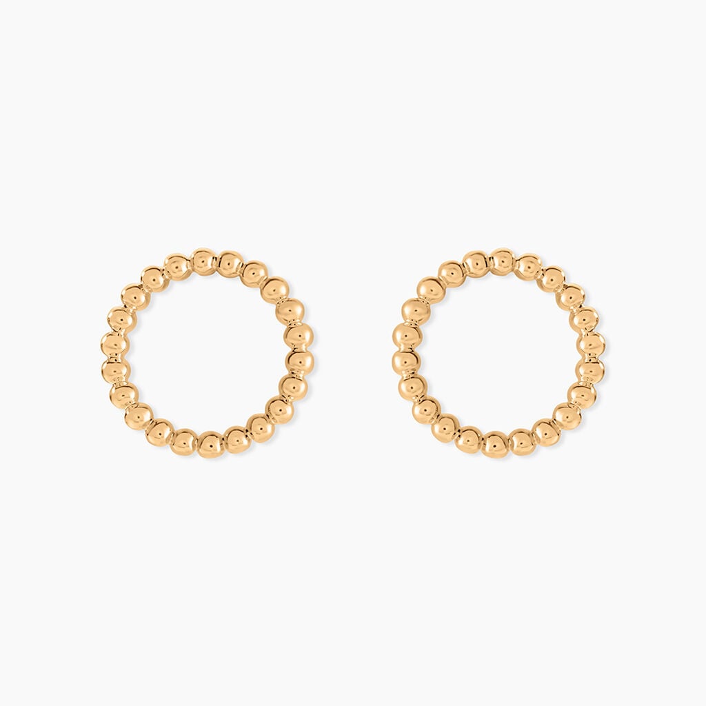 Boucles D'oreilles Puces Abigael Plaqu&eacute; Or Jaune - Boucles d'oreilles fantaisie Femme | Histoire d&rsquo;Or