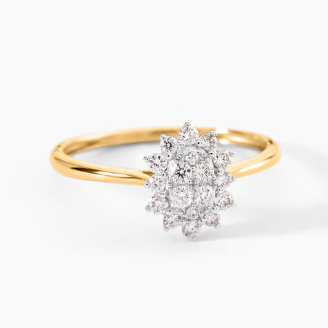 Bague Saranne Or Jaune Diamant - Bagues pierres pr&eacute;cieuses Femme | Histoire d&rsquo;Or