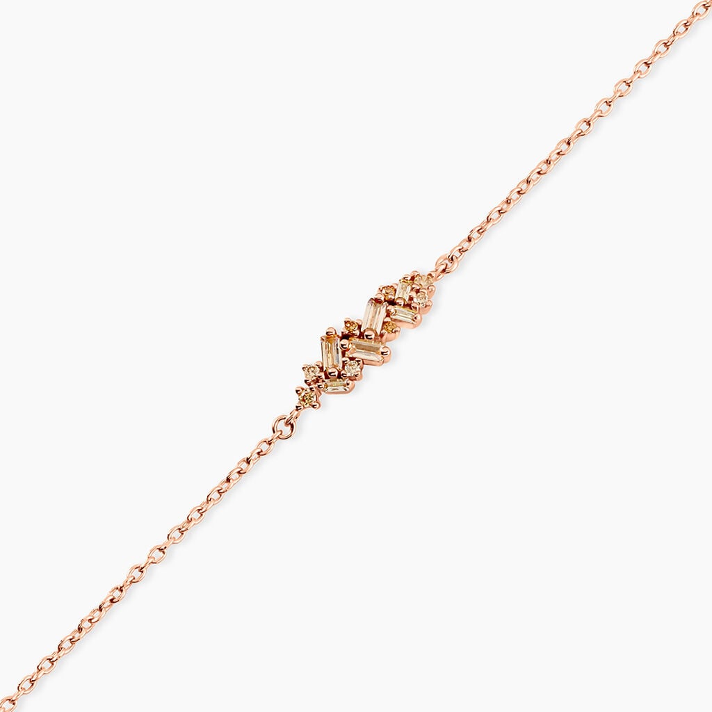 Bracelet Rio Argent Rose Oxyde De Zirconium - Bracelets Pierre Femme | Histoire d&rsquo;Or
