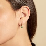 Creoles Pluie D'Eclat Or Jaune Emeraude - Boucles d'oreilles pierres pr&eacute;cieuses Femme | Histoire d&rsquo;Or