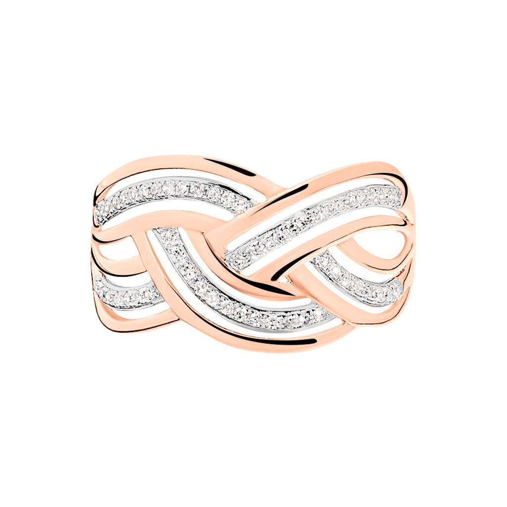 Bague Leopoldine Or Rose Diamant - Bagues pierres pr&eacute;cieuses Femme | Histoire d&rsquo;Or